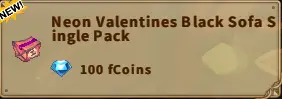 America FWC | Neon Valentines Black Sofa Single Pack