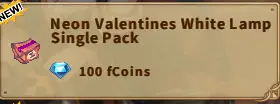 America FWC | Neon Valentines White Lamp Single Pack
