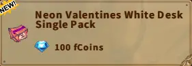 America FWC | Neon Valentines White Desk Single Pack