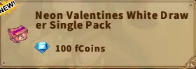 America FWC | Neon Valentines White Drawer Single Pack