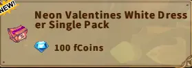 America FWC | Neon Valentines White Dresser Single Pack