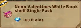 America FWC | Neon Valentines White Bookshelf Single Pack