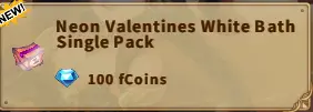 America FWC | Neon Valentines White Bath Single Pack
