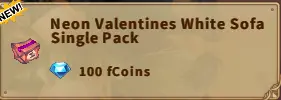 America FWC | Neon Valentines White Sofa Single Pack