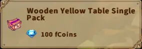 America FWC | Wooden Yellow Table Single Pack