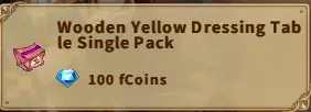 America FWC | Wooden Yellow Dressing Table Single Pack