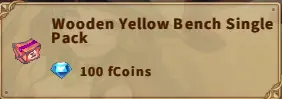 America FWC | Wooden Yellow Bench Single Pack