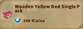 America FWC | Wooden Yellow Bed Single Pack