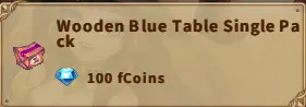 America FWC | Wooden Blue Table Single Pack