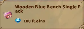 America FWC | Wooden Blue Bench Single Pack