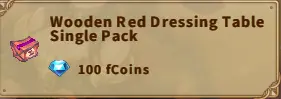 America FWC | Wooden Red Dressing Table Single Pack