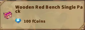 America FWC | Wooden Red Bench Single Pack