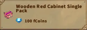 America FWC | Wooden Red Cabinet Single Pack