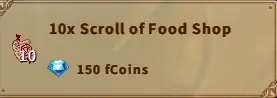 America FWC | 10x Scroll of Food Shop