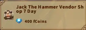 America FWC | Jack The Hammer Vendor Shop 7 Day