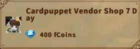 America FWC | Cardpuppet Vendor Shop 7 Day