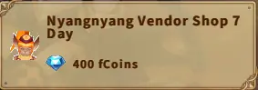 America FWC | Nyangnyang Vendor Shop 7 Day