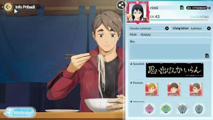 SEA|Lvl 43|3 UR [Oshamu+Memo,Atsumu+Memo,Hirugami]+8 SSR [Kita,Suna,Ginjima,Akagi,Daichi,Azumane,Etc]|Google|Check SS (HFH820)
