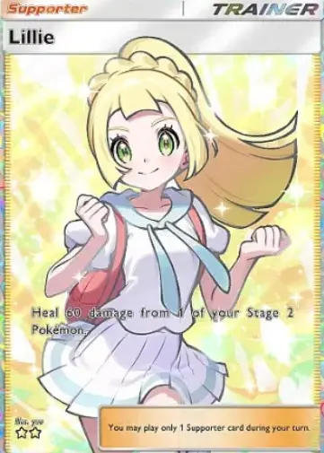 Trading Card  Lillie Full Art 2 Stars [Deluxe Pack Card] (Random language) 