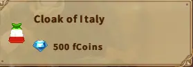 America FWC | Cloak of Italy