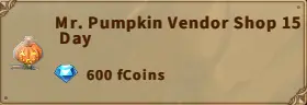 America FWC | Mr.Pumpkin Vendor Shop 15 Day