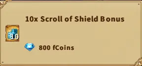 America FWC | 10x Scroll of Shield Bonus