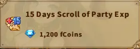 America FWC | 15 Days Scroll of Party Exp