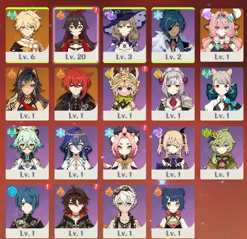 Server:EU | AR9 | Valesha&Diluc&Dehya