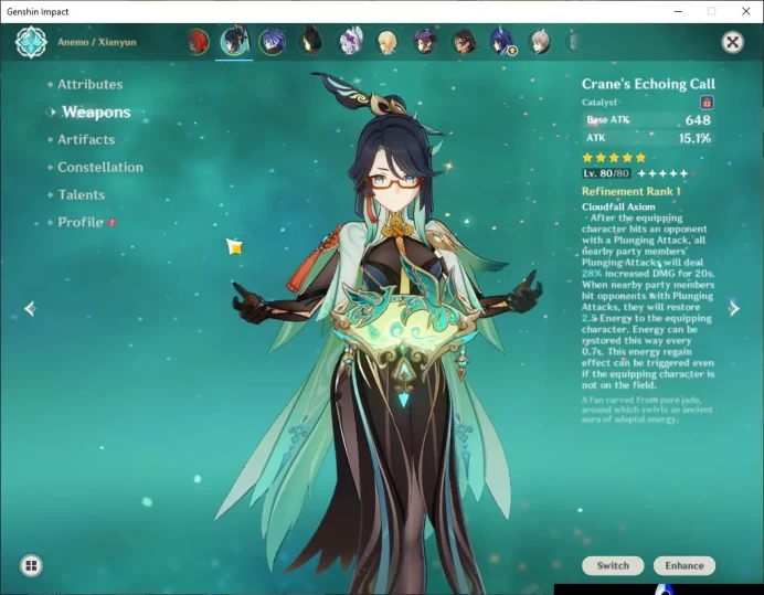 ASIA|AR 55|Free HSR|3 Limited + 2 [5 *Weapon]|Xianyun +Sign,Neuvilet,Flins|MC Female|Take Mail|Check SS(GI3400)