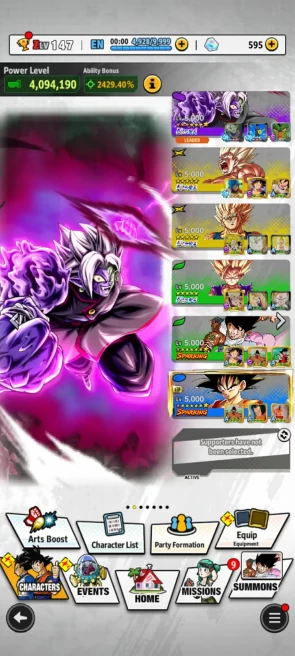 ANDROID+IOS- Good Price- UL Zamasu 10S+UL Majin Vegeta+UL Fide+UL ss2 Gohan+19 LL (King Piccolo+ss3 Goku+Goku kid) Have Equip Forr Team (986)