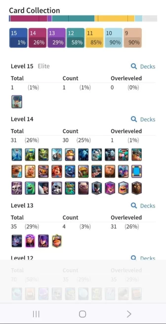 Clash royal (Android/iOS) KT 14 - lvl 51 - Cards109 /121 - Max Card 30 _lvl 13 card 5/Emote 90 / skin tower 2 /Fast delivery/Cheap sale