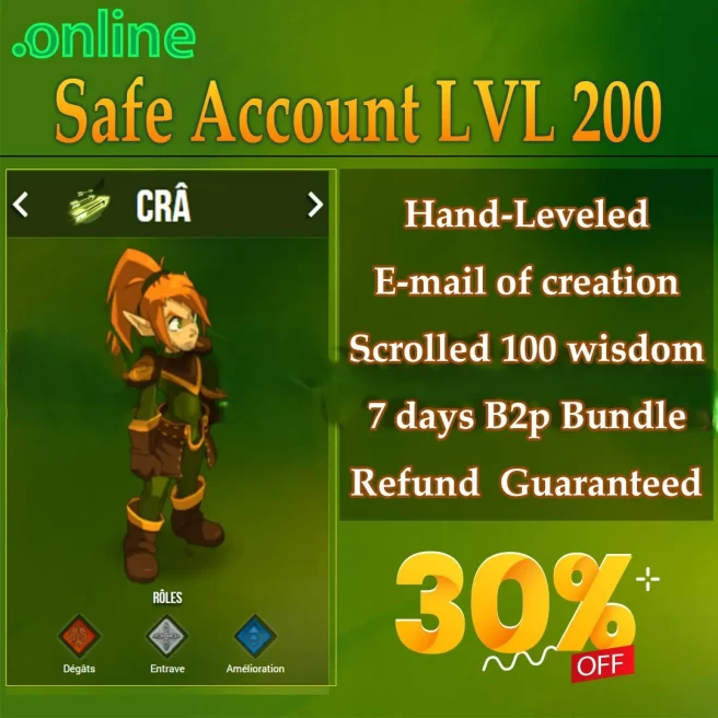 Kourial>[ Cra LVL 200 ]  Never Verified Account (Auto Delivery)