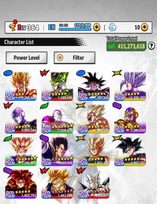 D810-IOS+Android-Super Vip Account-15 ULTRA+66 Legends Limited Good Star+Nice Zenkai+Vip Equipment+Many Good Team Ready PVP+Meta Account