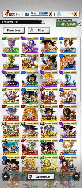 D810-IOS+Android-Super Vip Account-15 ULTRA+66 Legends Limited Good Star+Nice Zenkai+Vip Equipment+Many Good Team Ready PVP+Meta Account