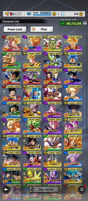 D808-IOS+Android-Good Team Fusion+6 UL(SS4 Gogeta+Majin Vegeta+Super Gogeta)+54 Legends+Vip EquipmenT+Nice Zenkai+Many LL Good Star+Ready PVP