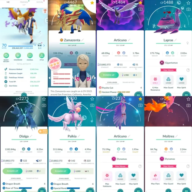 1817 Level 70 Legacy 50. Zamazenta Crowned Shield IV 100 Suicune100 Dialga100 Shiny DMax Articuno Shiny DMax Moltres Shiny GMax Lapras