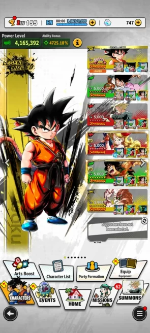 ANDROID+IOS- New Sparking Goku and Gohan Full+ LF Goku kid Saga Full+ Goku mini GT 11s+ King Piccolo 10s+Good Equip For Team (988)