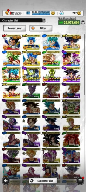 ANDROID+IOS- New Sparking Goku and Gohan Full+ LF Goku kid Saga Full+ Goku mini GT 11s+ King Piccolo 10s+Good Equip For Team (988)