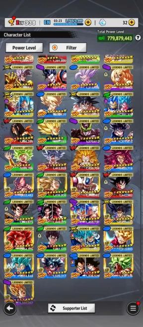 D805-IOS+Android-Vip Acc-780 Millions Power-9 UL(Frieza+SS4 Gogeta+Cell+Gogeta Blue)+65 Legend+Vip Zenkai+Vip Equipment+Many Good Team Ready PVP