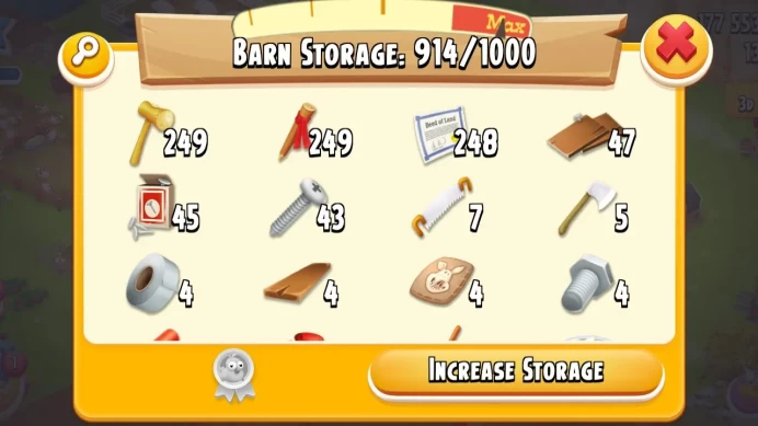 H61▰177k Coins ▰ Hay Day Level 32+ ▰ Barn 1000 ▰ Silo 500 ▰ 249+ Tools ▰ High Value Early Game Farm