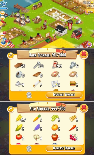 H78 ▰ Instant Delivery Hay Day Account ▰ Level 32+ ▰ 270+ Silo Upgrade Tools ▰ 125K Coins ▰ Barn 1000 ▰ 13 Diamonds ▰ Trusted Seller