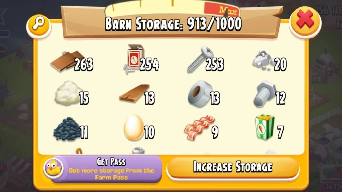 H79 | Premium Setup Hay Day Farm ◆ 33+ Level | 1000 Barn | 500 Silo | 156K Coins | 253+ Silo Upgrade Tools ◆ Premium Setup