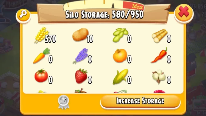 H89◈FARM LVL 48◈BARN: 2250◈SILO: 950◈642+ LAND EXPANSION METARIALS◈1.2M COINS◈INSTANT DELIVERY