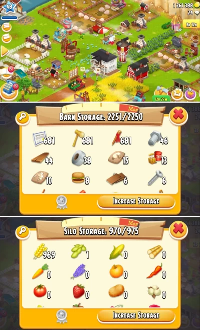 H92◆BARN: 2250◆SILO: 975◆FARM LVL 48◆COINS 1.26M◆FAST TRANSACTION