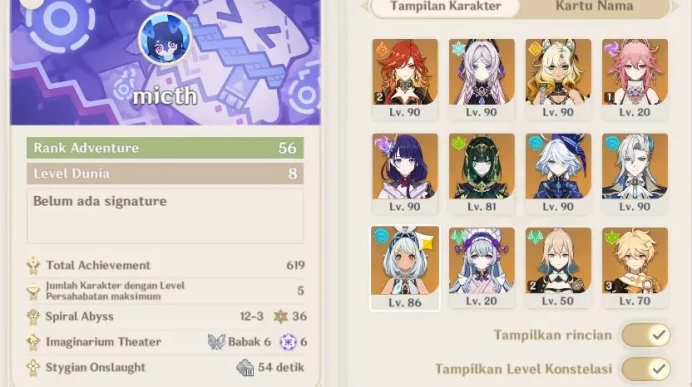 ASIA|AR 56| 7 Limited+ 5 [5* weapon] [Mauvika[C2+Sign],Neuvilette+Sign.Furina,Citlali,Xilonen]|Take Email|Check SS(GI3470)