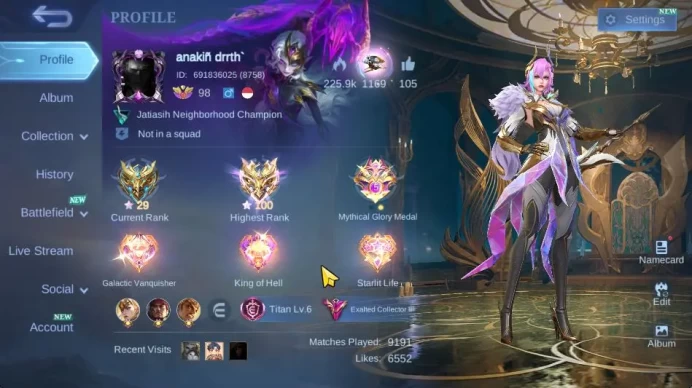 Hero 130 Skin 413|LEGEND(Franco,Freya),KOF(Chou,Valir),Exorcists Kagura,TFormers Roger,PRIME YZ,Etc|TakeEmail|Check SS(MLBB1631)