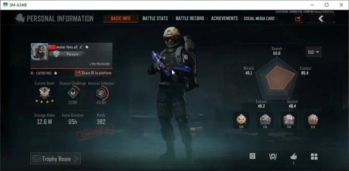 [MOBILE] Lvl 30|SV 12,6M|CV 7,7M|Max Tac Uniform|B Machete|MDR,ACE31,AR57,AK12,AK74N,Etc|GearSkin|CNOFF|Infinite|CheckSS(AB1905)