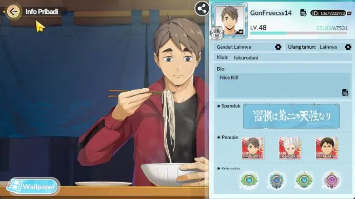 SEA|Lvl 48|2,2K DM|3 UR+Memo [Hoshiumi,Osamu,Wakatoshi]+13 SSR [Sirabu,Goshiki,Tendo,Tsukishima,Etc]|Google|Check SS (HFH831)