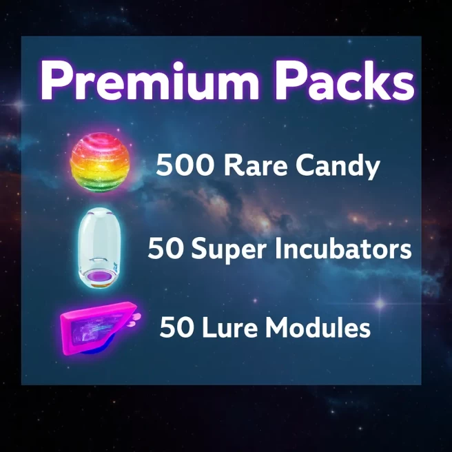 500 Rare Candy, 50 Super Incubators, and 50 Lure Modules || Shiny Chance: 50 Charizard (w Mega Energy), 50 Darumaka, and 50 Bagon #services 