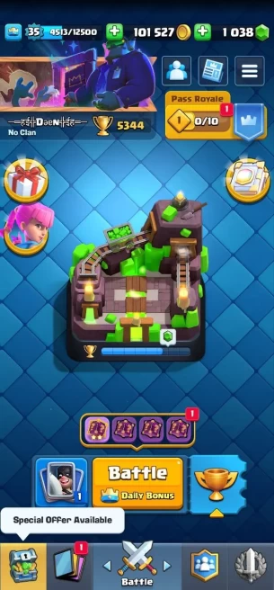 Clashroyall (Android/iOS)  KT 12 -lvl 35 -Cards 106 /120 -  Max Card 2 / Lvl 13 Card 6 / Emote 25 / Tower skin 2 /Fast delivery